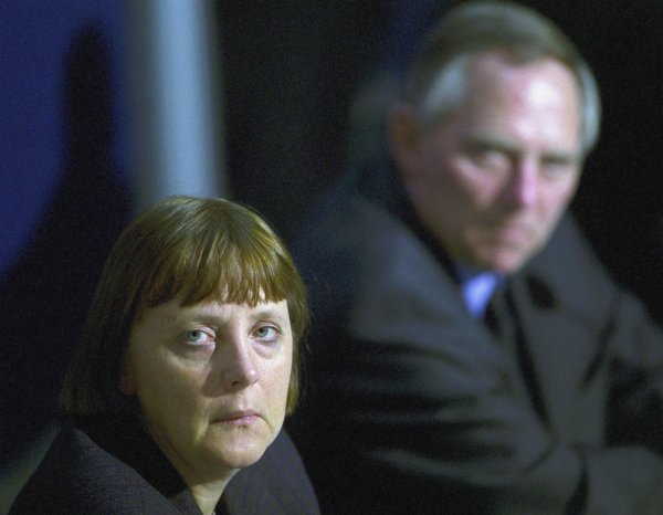 Wolfgang Schäuble i Angela Merkel - 2000.