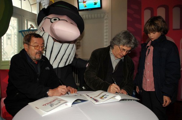 Sa Zlatkom Grgićem na potpisivanju slikovnice Baltazara 2009.