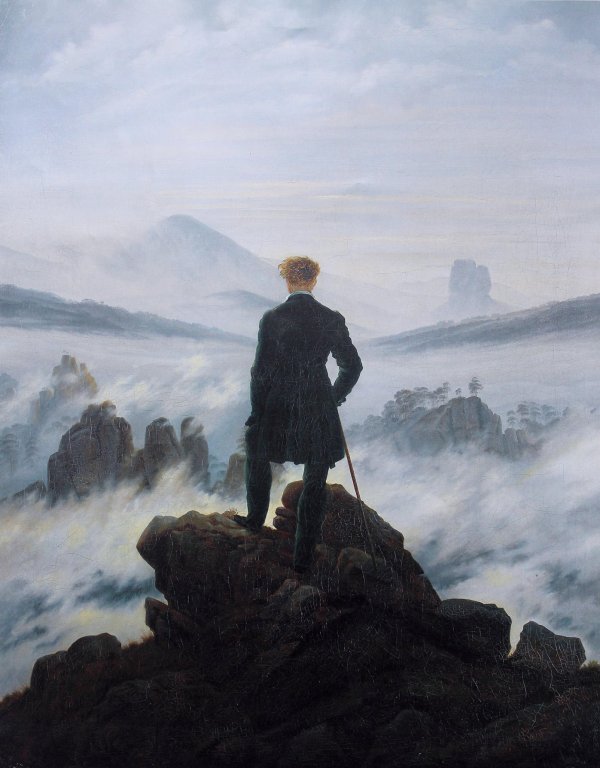 'Lutalica iznad mora magle', Caspar David Friedrich, 1818.