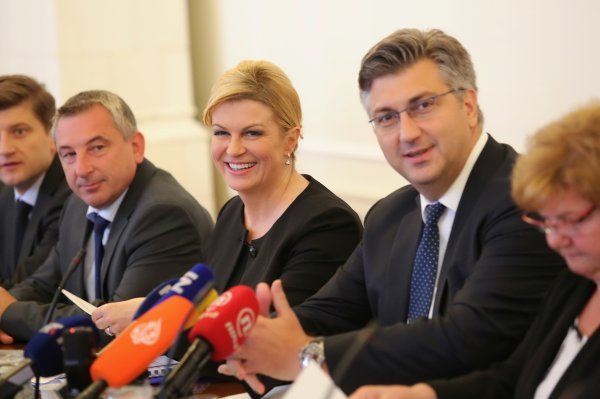 Kolinda Grabar Kitarović i Andrej Plenković