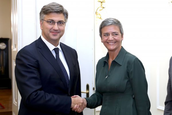 Premijer Andrej Plenković i Margrethe Vestager