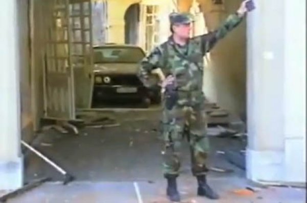 Perković nakon raketiranja Banskih dvora Screenshot