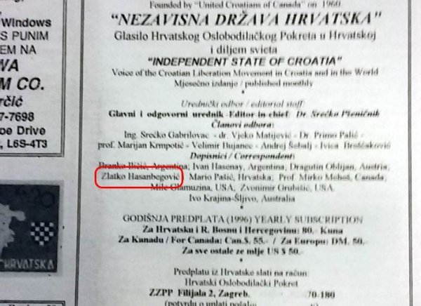Impresum mjesečnika NDH Novosti