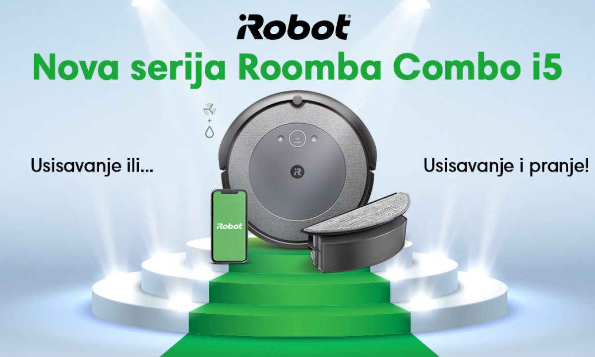 Upoznajte novu seriju Roomba 2u1 robotskih usisavača i perača podova,  serija Roomba Combo i5' - tportal