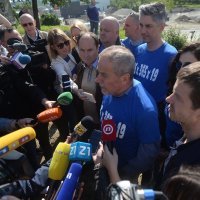 Obilazak gradilišta Žičare Sljeme gradonačelnika Bandića i suradnika.