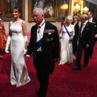 Donald i Melania Trump na svečanoj večeri u Buckinghamskoj palači koju je u njihovu čast organizirala kraljica Elizabeta II.