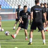 Trening hrvatske nogometne reprezentacije u osječkom Gradskom vrtu