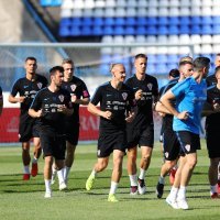 Trening hrvatske nogometne reprezentacije u osječkom Gradskom vrtu