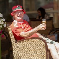 Osijek: Navijači uoči utakmice između Hrvatske i Walesa