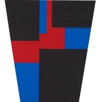 Trapez, 1985., akrilik/natron papir, 154x137 cm