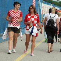 Navijači pred utakmicu Hrvatska - Tunis