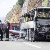 Izgorio autobus na autocesti Rijeka - Zagreb