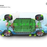 Audi e-tron 55 quattro; prikaz regenerativnog kočenja