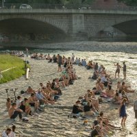 Hlađenje uz rijeku Isar u Munchenu