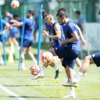 Nogometaši GNK Dinamo na jutarnjem treningu u Murskoj Soboti