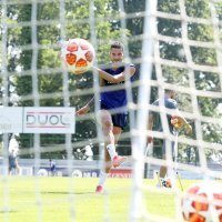 Nogometaši GNK Dinamo na jutarnjem treningu u Murskoj Soboti