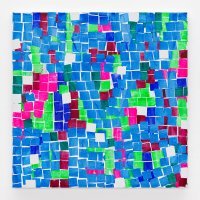 Heimo Zobernig, Bez naziva,  2014, akril, platno, 100 x 100 cm