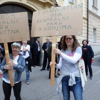 Prosvjedni skup protiv novog prijedloga GUP-a ispred skupštine Grada Zagreba