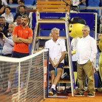 Umag, ekshibicijski meč: Goran Ivanišević - Goran Prpić