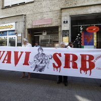 Prosvjed AHSP-a pred Srpskim narodnim vijećem