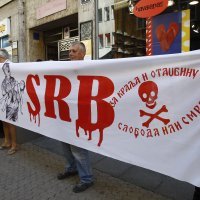 Prosvjed AHSP-a pred Srpskim narodnim vijećem