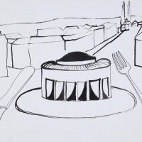 Torta – Zgrada Doma likovnih umjetnosti na Trgu žrtava fašizma, Ivan Šarić, 1970.