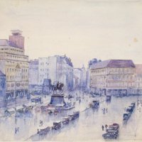 Jelačićev trg (nakon rušenja Zakladne bolnice), Branko Šenoa, oko 1931.