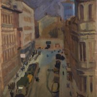 Bogovićeva ulica s prometom, Mate Benković, 1943.