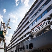 Isplovljavanje polarnog kruzera Scenic Eclipse iz brodogradilišta Uljanik