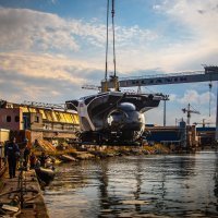 Isplovljavanje polarnog kruzera Scenic Eclipse iz brodogradilišta Uljanik