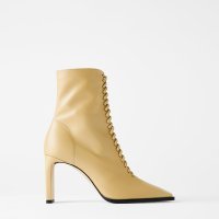 Zara kožne gležnjače s vezicama