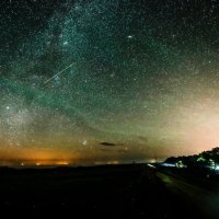 Suze svetog Lovre na nebu iznad sjeverne Njemačke