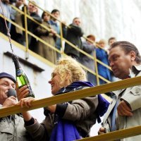 Vladimir Putin i Dmitrij Medvedev na puštanju u upotrebu nuklearne podmornice u Severodvinsku