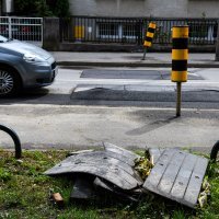 Oštećeni uspornici u ulici Dragutina Golika u Zagrebu
