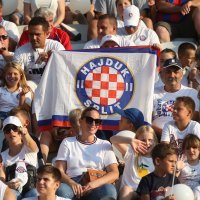 Atmosfera na tribinama pred početak utakmice HNK Hajduk i GNK Dinamo