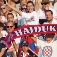 Atmosfera na tribinama pred početak utakmice HNK Hajduk i GNK Dinamo