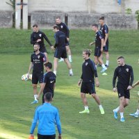 Trening hrvatske nogometne reprezentacije uoči puta u Slovačku