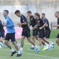 Trening hrvatske nogometne reprezentacije uoči puta u Slovačku