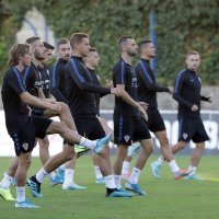 Trening hrvatske nogometne reprezentacije uoči puta u Slovačku