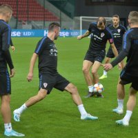 Trening hrvatskih nogometnih reprezentativaca u Trnavi