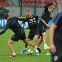 Trening hrvatskih nogometnih reprezentativaca u Trnavi