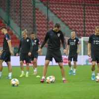 Trening hrvatskih nogometnih reprezentativaca u Trnavi