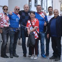 Hrvatski navijači u Trnavi uoči utakmice protiv Slovačke