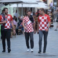 Hrvatski navijači u Trnavi uoči utakmice protiv Slovačke