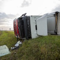 Prevrnuti šleper kod Virovitice