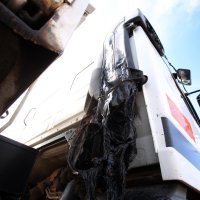 Konjsko: Gorjela tri kamiona, auto i kontejneri