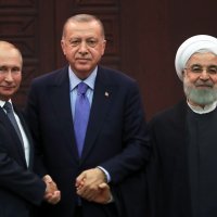 Vladimir Putin, Recep Tayyip Erdogan, Hassan Rohani