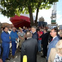Andrej Plenković u brodogradilištu 3. maj