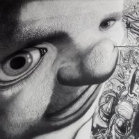 Small World, 2002, olovka na papiru, 200 x 150 cm