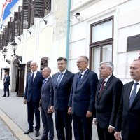 Zagreb: Polaganje vijenca povodom 28. obljetnice raketiranja Banskih dvora